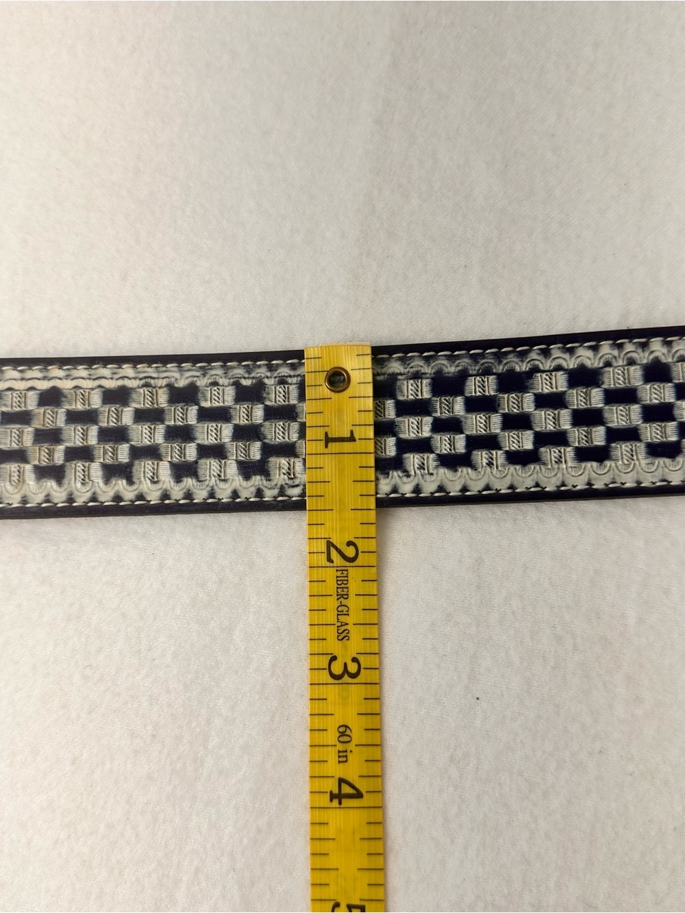 Beaded Southwestern Accent Belt in Navy and Red - Picture 7 of 10